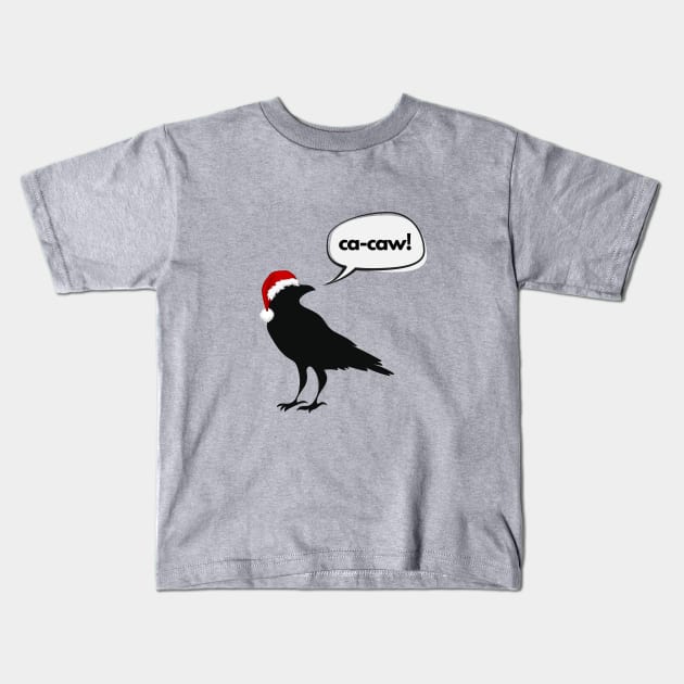 A Ca-Caw Christmas- a classic design with a holiday twist Kids T-Shirt by C-Dogg